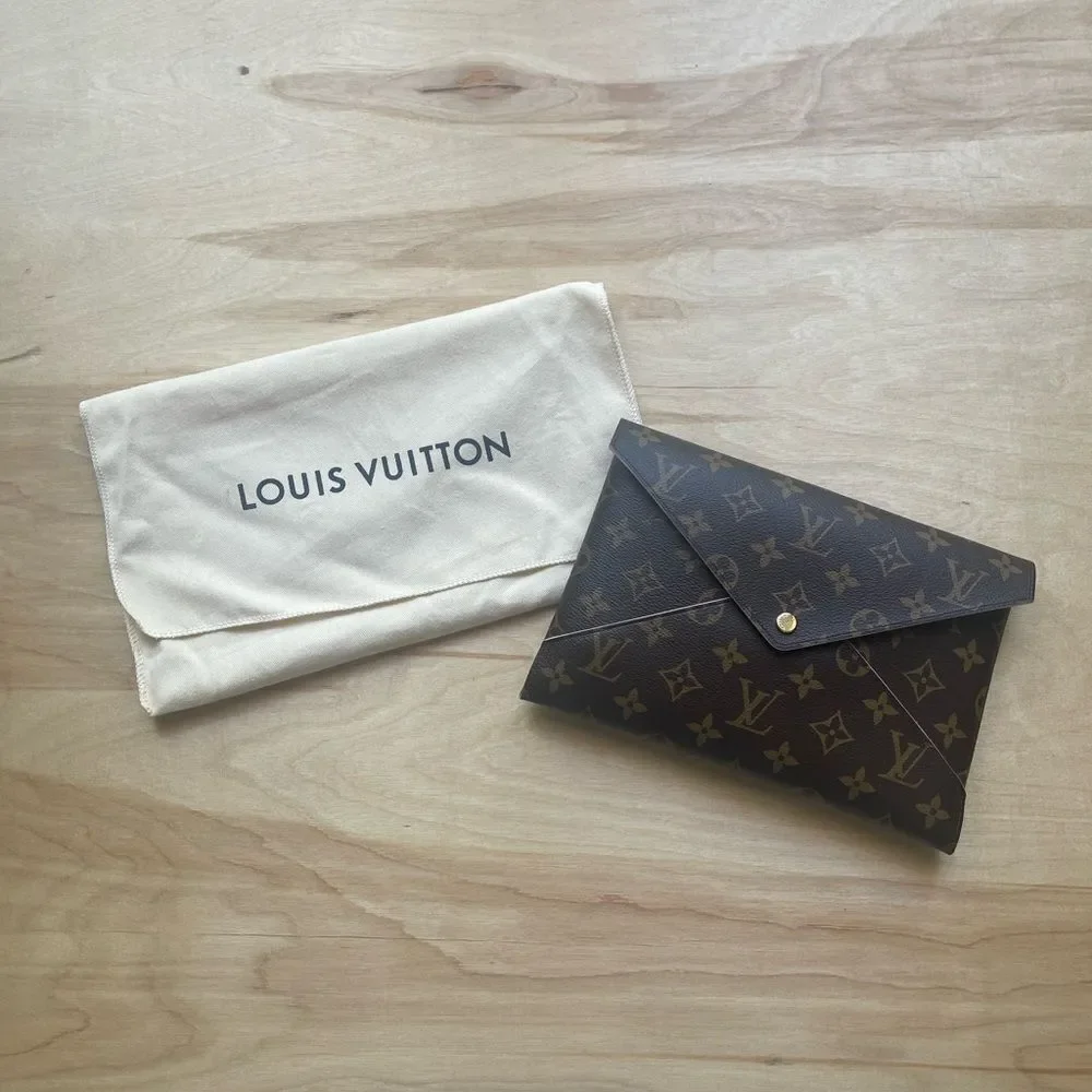 Louis Vuitton Pink and Brown Clutch